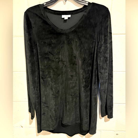 Pure J Jill black velvet tunic blouse - Picture 1 of 4